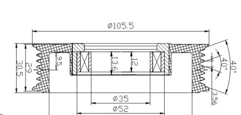 SH-3076 Dimension Drawing