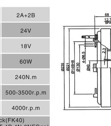 SH16 2A2B235.210 نقشه ابعاد