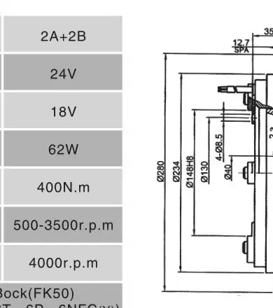 SH26 2A2B280.230 Dimension Drawing